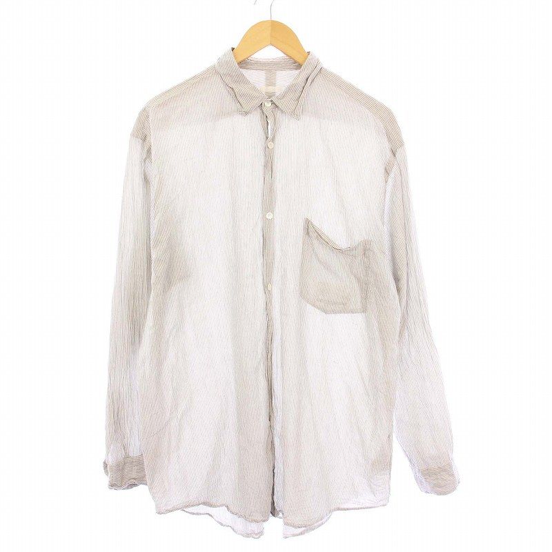 comoli 24ss KHADI コットン コモリシャツ 3 STRIPE
