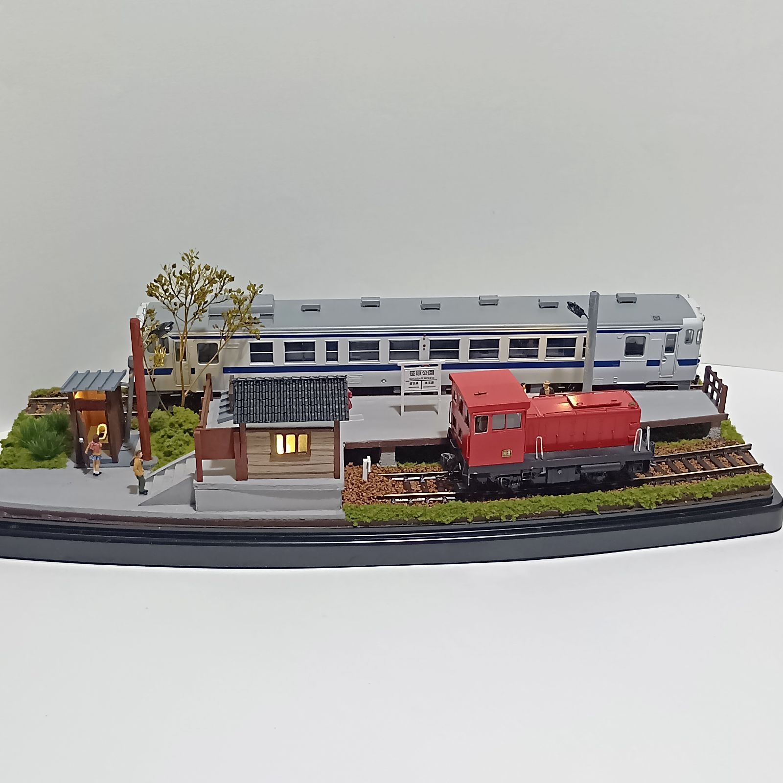 鉄道ジオラマ 2個 鉄道ジオラマ2個セット(ノスタルジックな田園風景