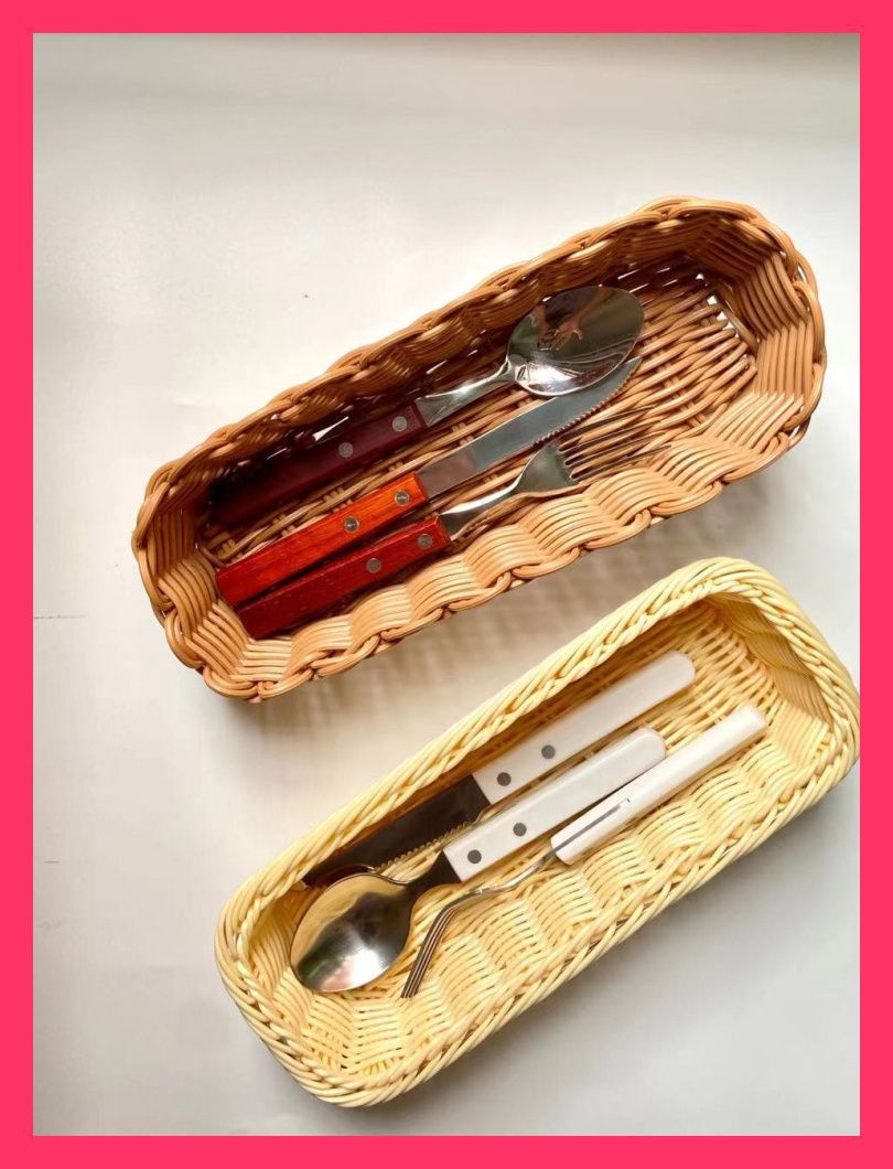 バイヤーセレクトリピーターが多い 食器収納かご 擬藤 編み物かご 藤編 食器かご 洋食店 フォー 食器収納かご 擬藤 編み物かご 藤編 食器かご 洋食店 フ 【素材】色：べージュ1，べージュ 