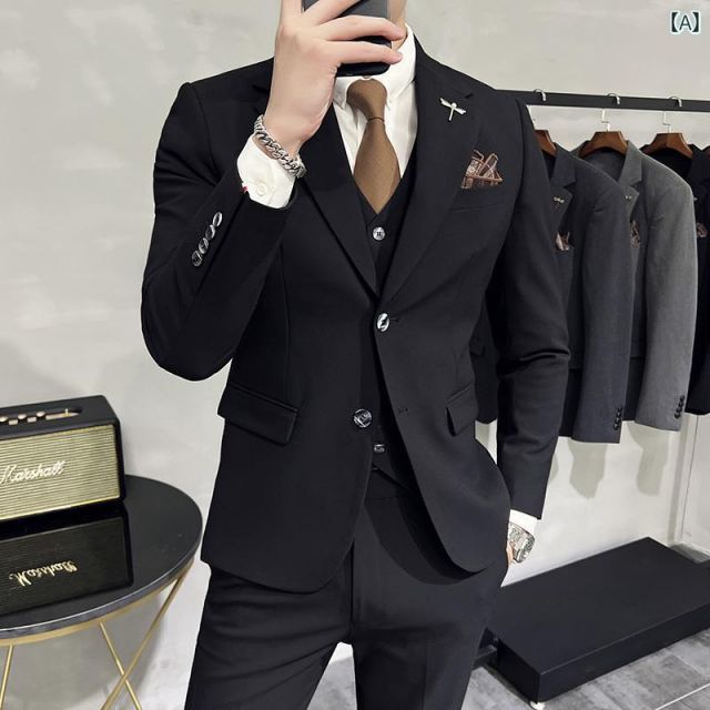 [5XL]春 コーデ メンズ  服 シンプル ファッション オシャレ 大人 かっこいい 大きいサイズ ストリート 紳士服 スーツ 韓国スタイル スリム ハイエンド ウェディングドレス