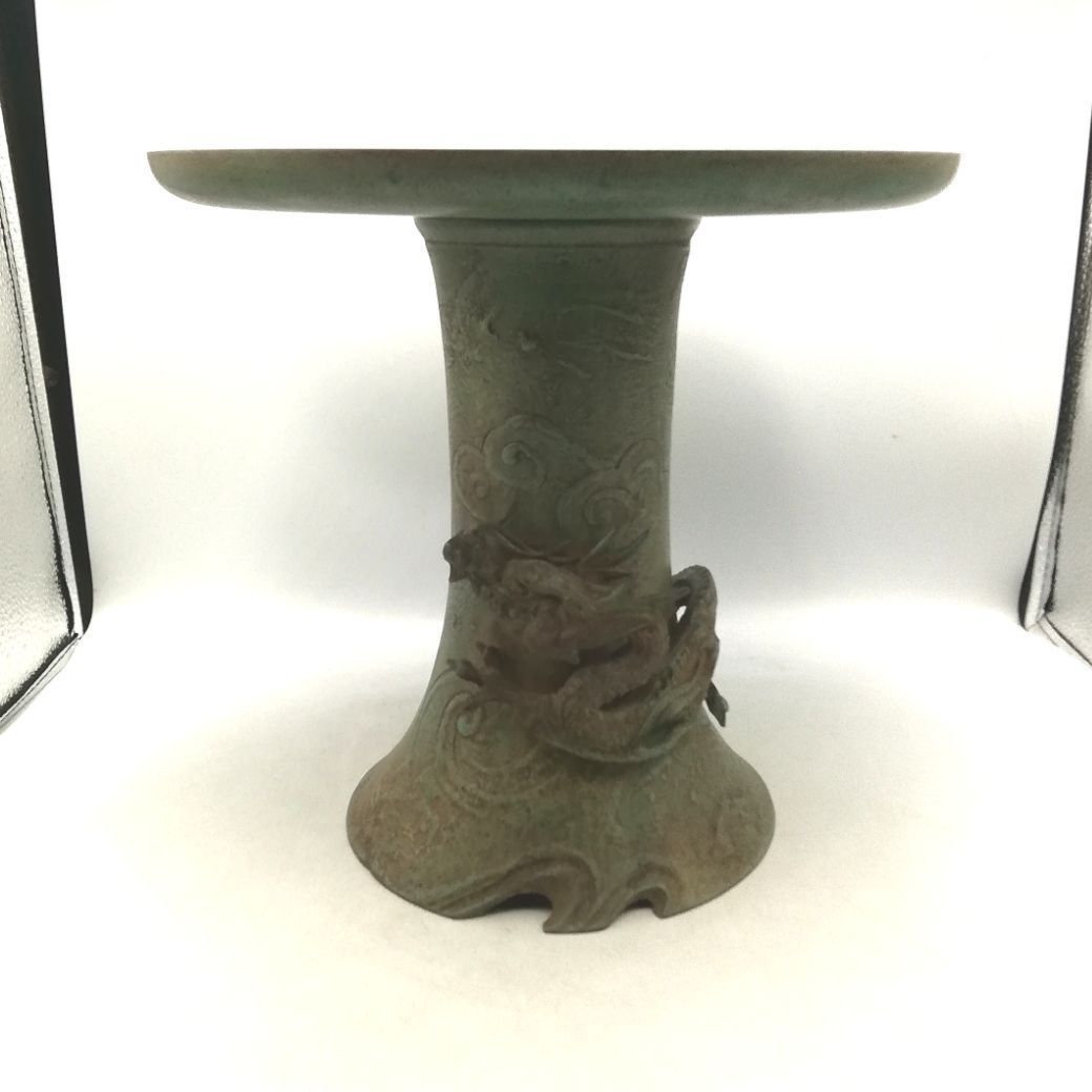 美術品・アンティーク・コレクション 高級美術銅器 薄端 華道