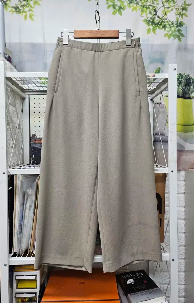 the CASHMERE レディースパンツ 24 百 バンディング ストレート 春 夏 ワイドパンツ WL27