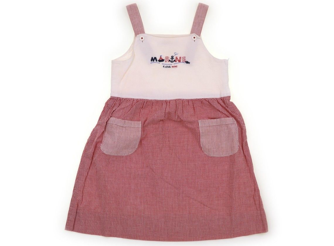 familiar ジャンパースカート familiar 赤チェック ワンピース