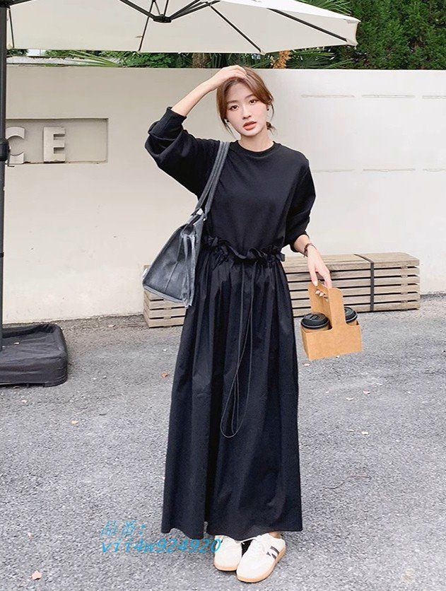 ロング丈 ウエストマーク