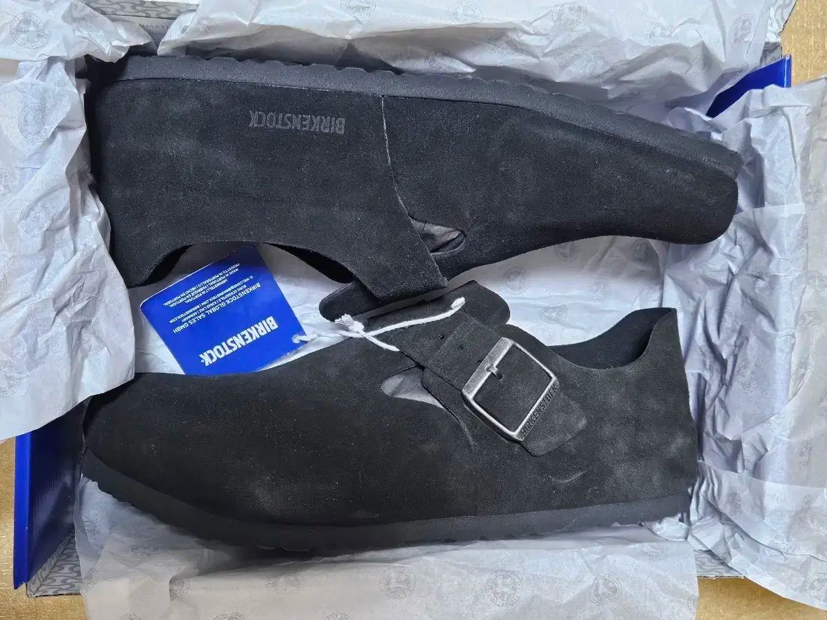 オープンホーム 22 BIRKENSTOCK ビルケンシュトック ロンドン スエード 黒 270