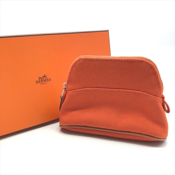 美品 HERMES エルメス ボリード ポーチ 16 ミニミニ 小物入れ オレンジ  