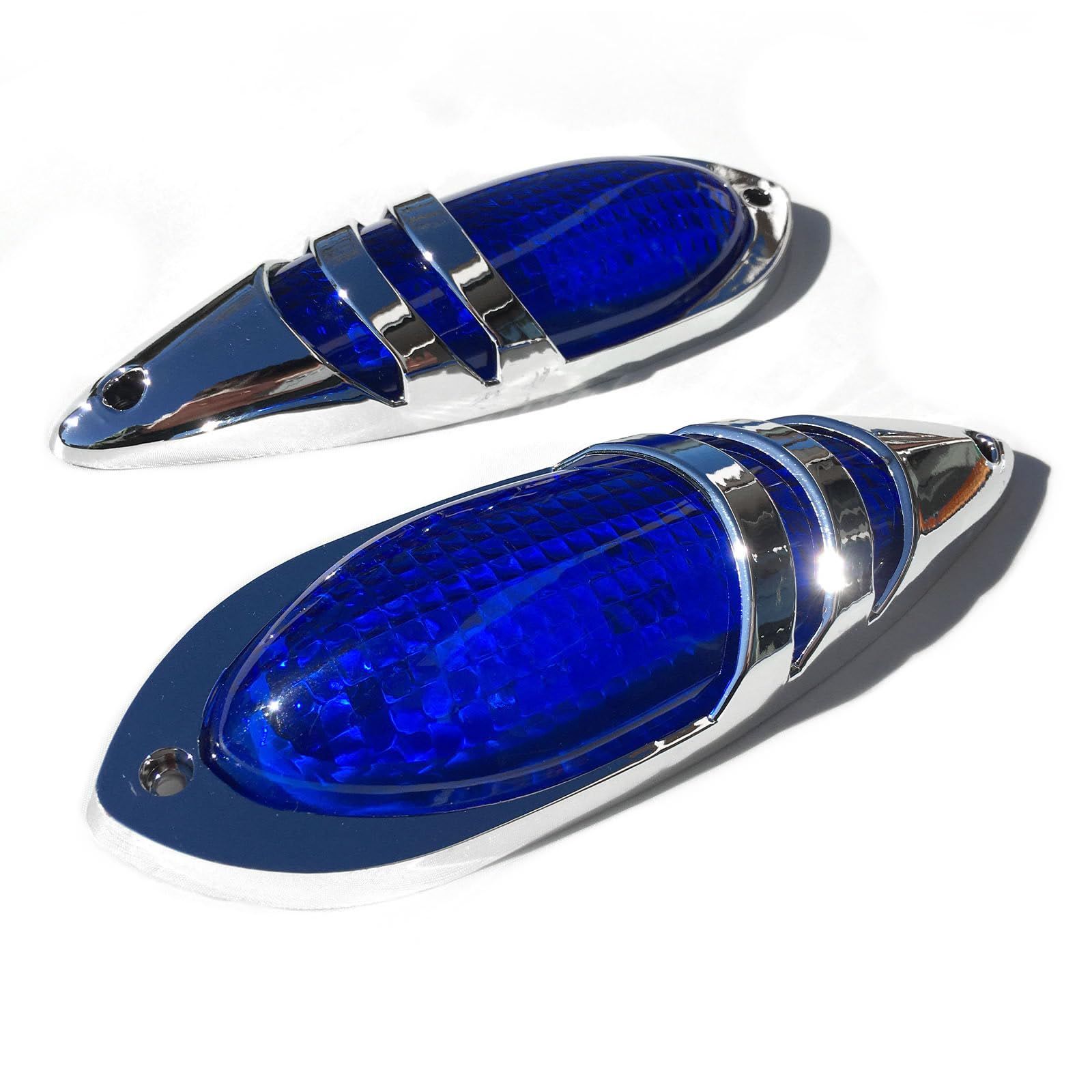 Archnote サイドマーカー ランプ led 24v ナマズ トラック 用 車高 タイヤ 路肩 灯 カスタム 用品 レトロ 2個 セット ブルー 青 [ブルー]