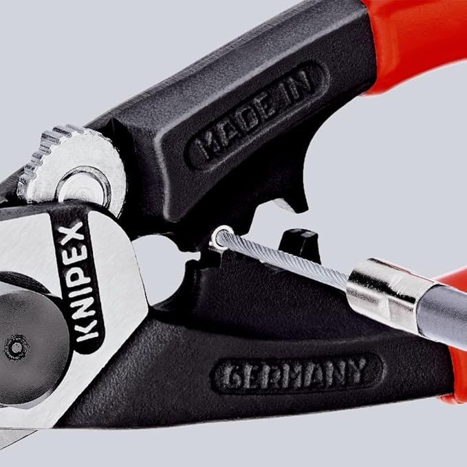 在庫処分】クニペックス KNIPEX 9562-190TBK ワイヤーロープカッター