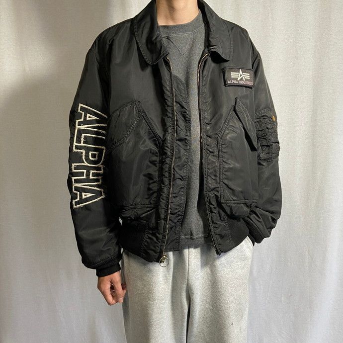 ALPHA INDUSTRIES アルファインダストリーズ CWU-45P ミリタリー フライトジャケット 民間品 メンズXL 