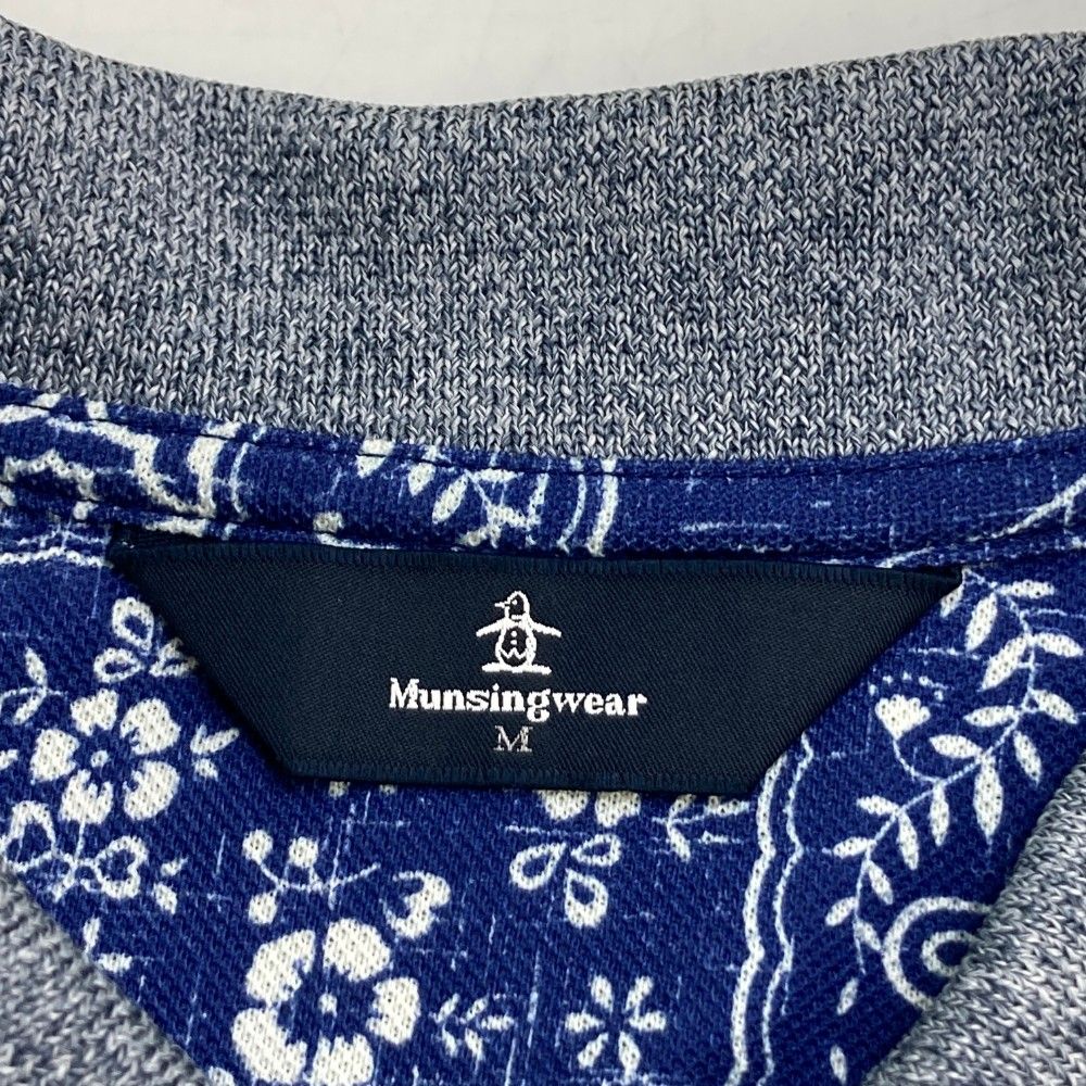 サイズ：M MUNSING WEAR マンシングウェア 半袖ポロシャツ ロゴ