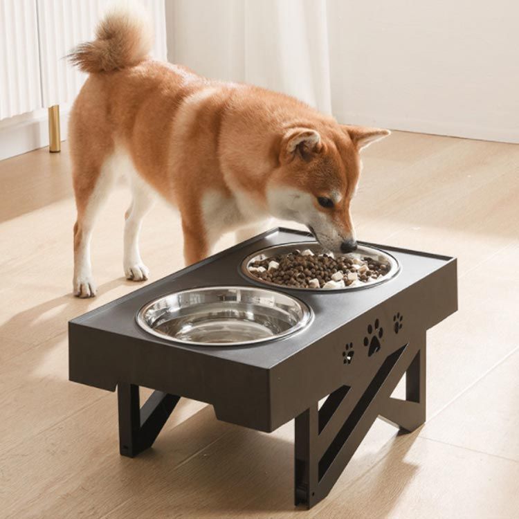 ペット食器台 犬用食器 食器台 フードテーブル 高さ3段階調節 水入れ 餌入れ フードスタンド ネコちゃん 小型犬 中大型犬用 ペットボウルスタンド ペット用 食器 食べやすい 滑り止め シンプル tim693