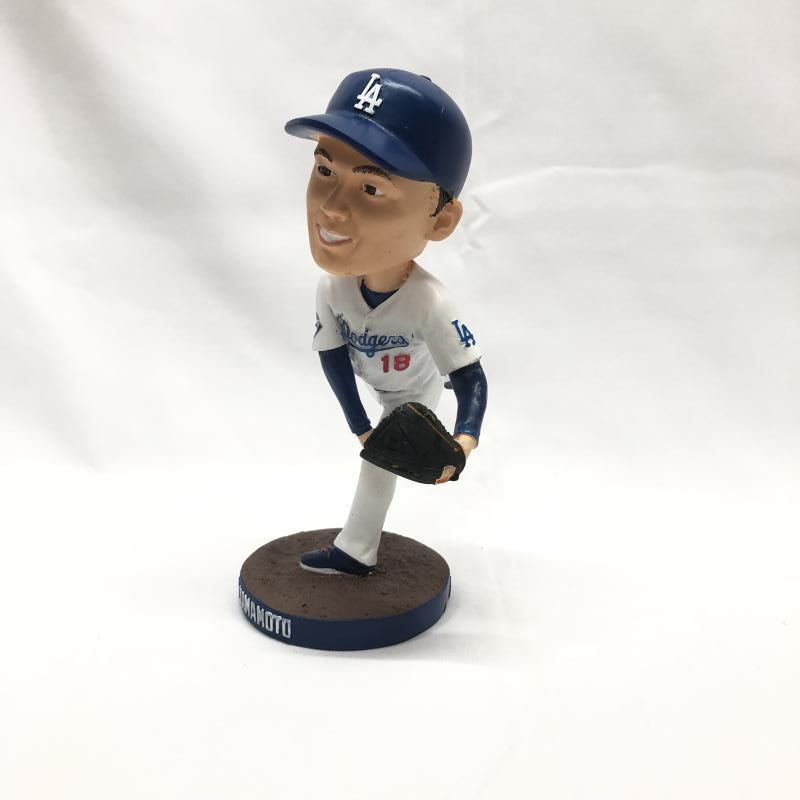 中古】開封・箱ｲﾀﾐ・汚れ有)山本由伸選手 ボブルヘッド