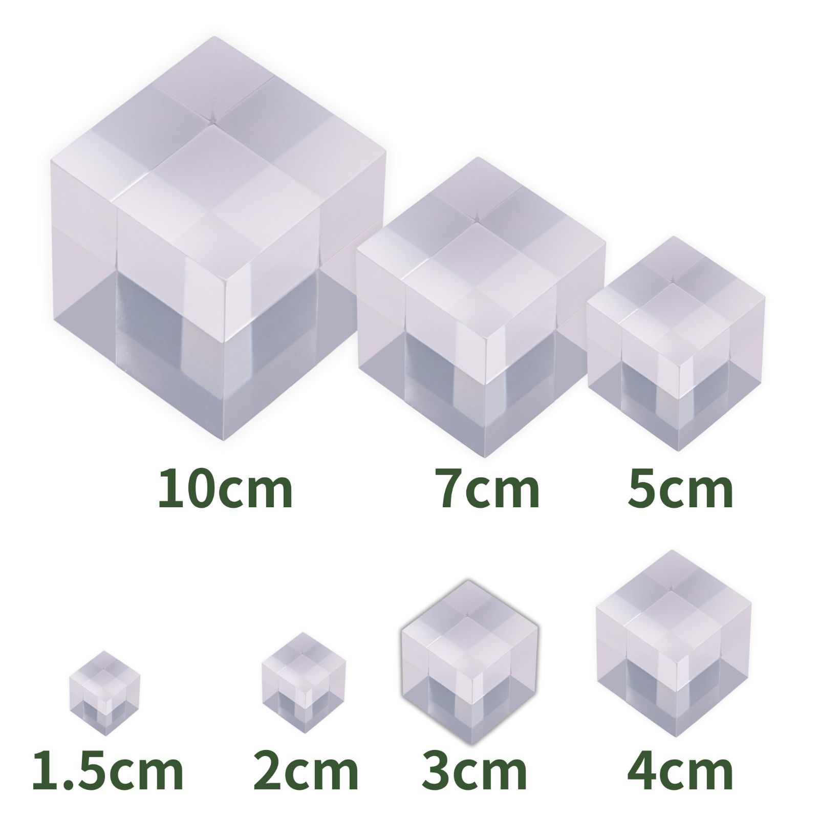 アクリルブロック 詰め合わせ ディスプレイスタンド アクリルキューブ 新品 アクリルブロック 15×15×15mm 立方体 ベース キューブ