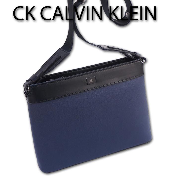 CKカルバンクライン CK CALVIN KLEIN ショルダーバッグ テイラー メンズ ネイビー 紺 ２WAY 日本製 PC収納 通勤 軽量 定価27，500円