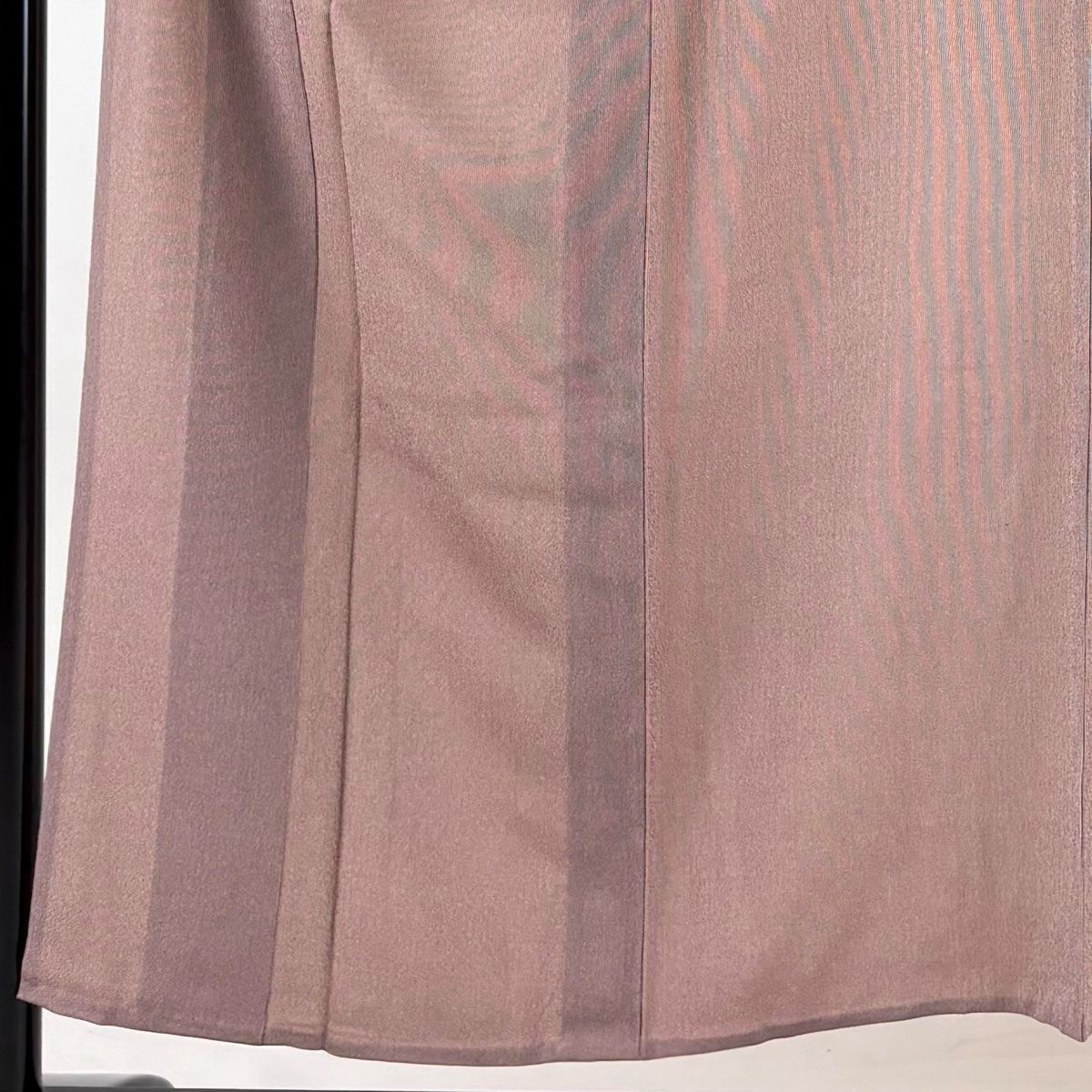 江戸小紋 身丈151.5cm 裄丈61.5cm S 単衣 万筋 小豆色 正絹 秀品 一つ紋