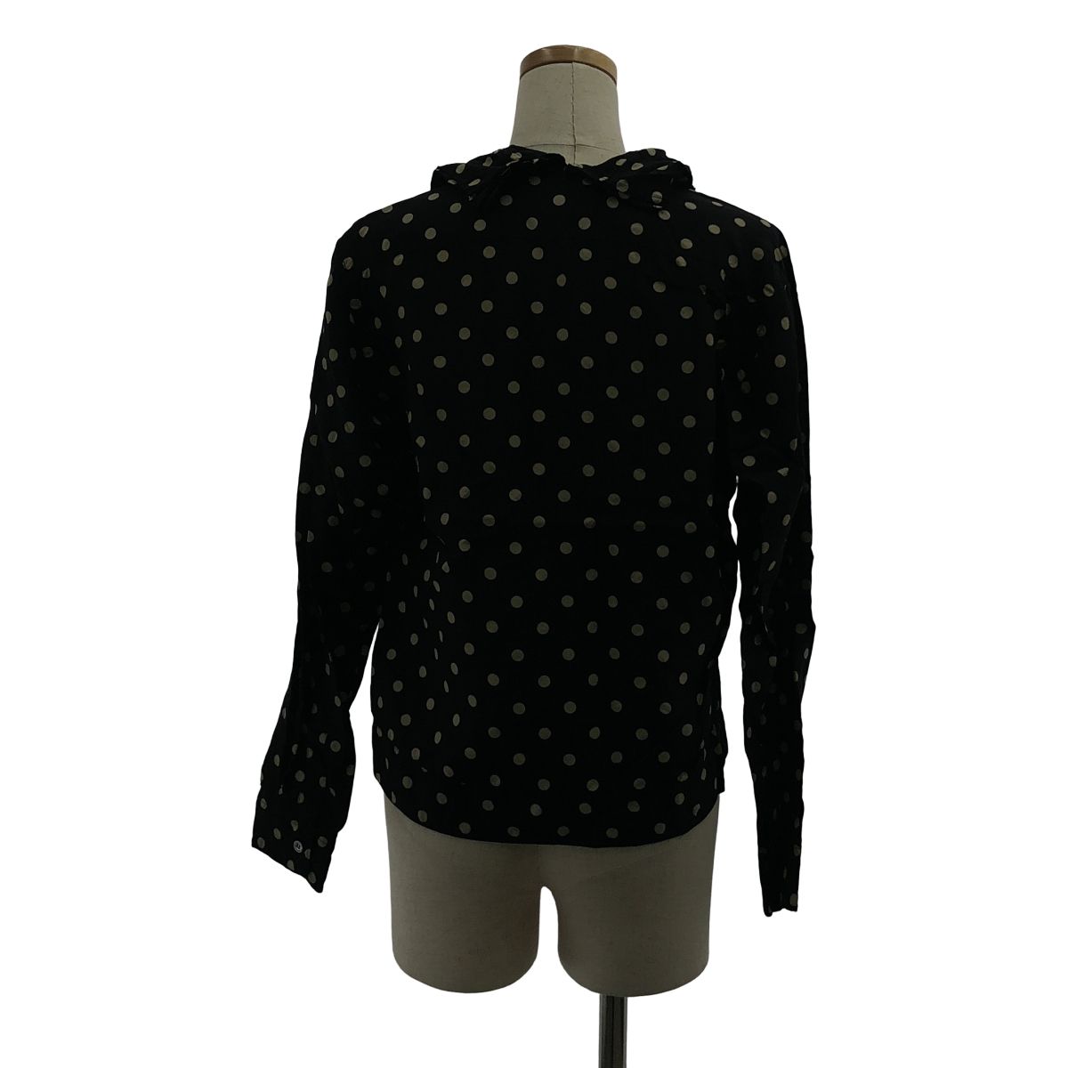 JUNYA WATANABE COMME des GARCONS / ジュンヤワタナベ | 2006SS | キュプラ ドット レイヤードカラー シャツ ブラウス | S | ブラック | レディース JUNYA WATANABE COMME des GARCONS / ジュンヤワタナベ | 2006SS