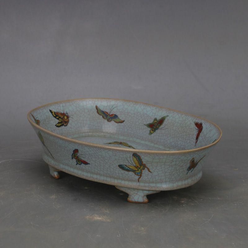 宋汝窯天青釉三足香炉 筆洗 景徳鎮 陶磁器 装飾品 現代工芸品 美術品 置物 Amazon.co.jp: 宋汝窯天青釉三足玄紋香炉 景徳鎮 陶磁器 装飾品