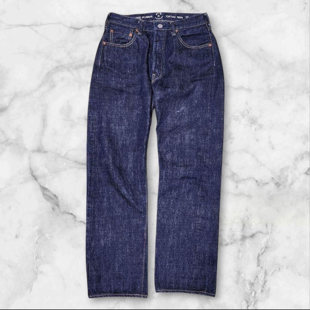 45R 再び6.5空比古比女 デニムパンツ セルビッジ ボタンフライ - メルカリ