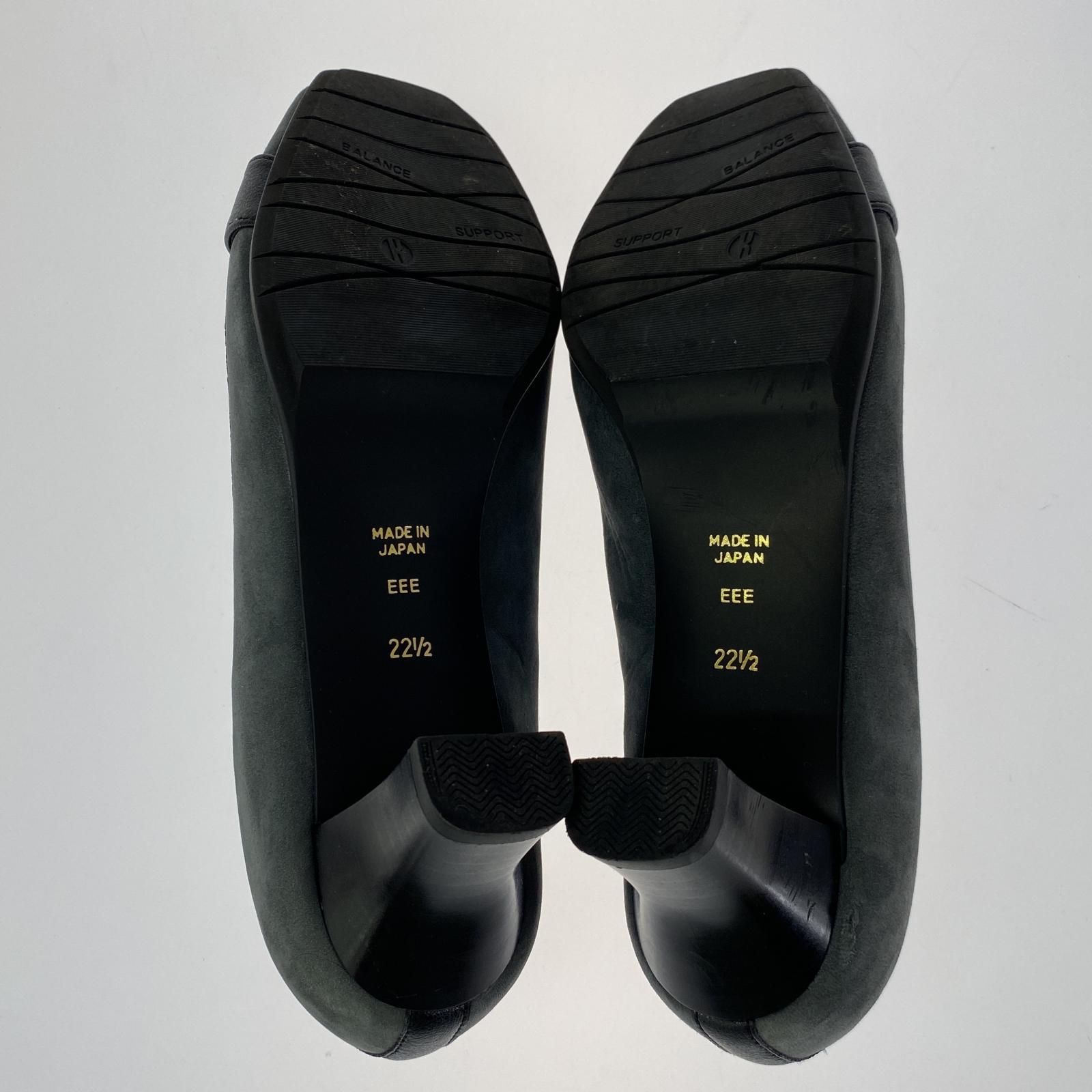 with width ウィズウィズ バックルパンプス size22 1/2/グレー