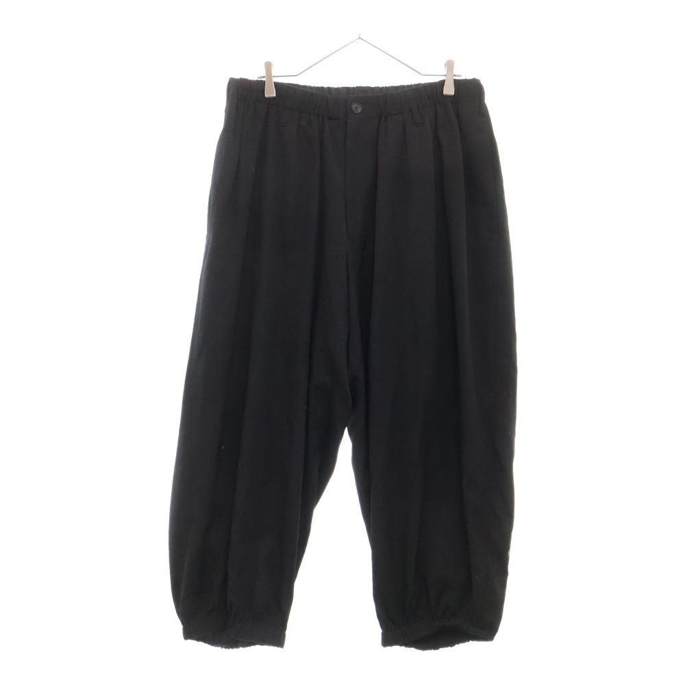 Yohji Yamamoto POUR HOMME ヨウジヤマモト プールオム ウールギャバジン ウエストギャザー 9分丈バルーンパンツ ブラック HG-P17-100