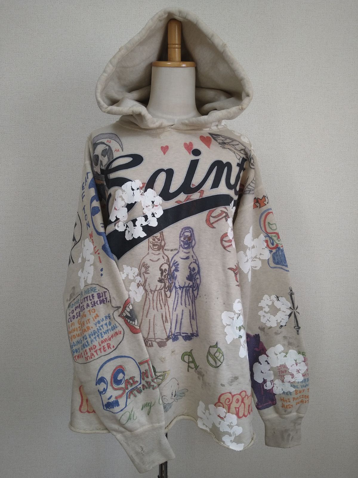 SAINT MICHAEL セントマイケル 22SS DENIM TEARS HOODIE GREENAFFITTI ...