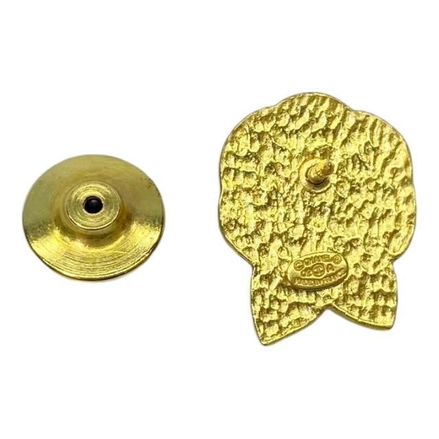 CHANELシャネル カメリアブローチブラックゴールドプレート