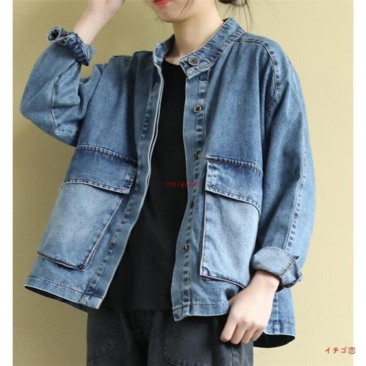 ジャケット レディース デニム アウター ミリタGジャン デニムジャケット カジュアル 秋春 コート am5a165053