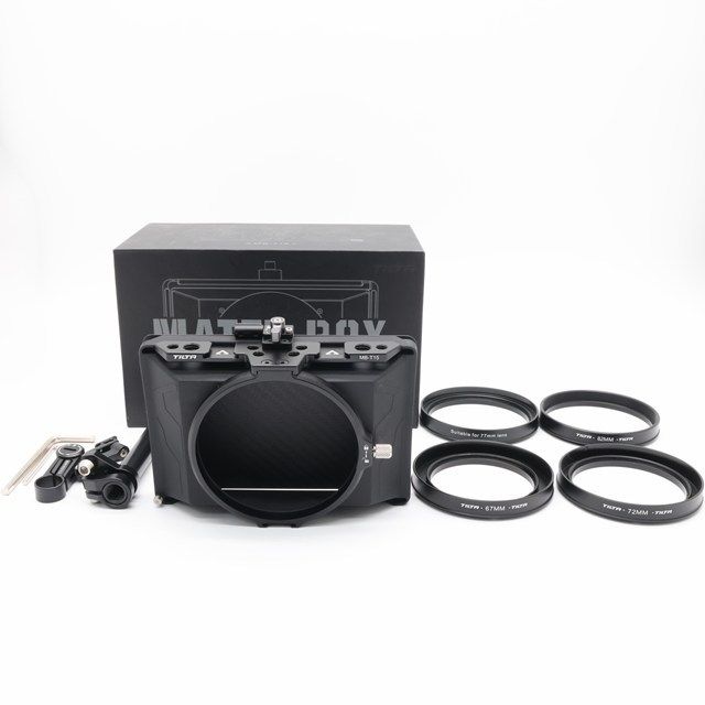 並品 Tilta Tiltaing Mini Clamp-on Matte Box MB-T15｜軽量コンパクト設計｜フィルター対応＆トップフラッグ付｜動画撮影機材