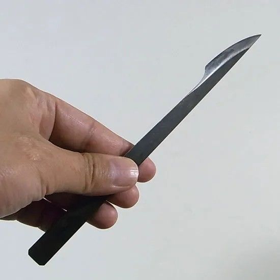盆栽道具 舎利作りナイフ 反り刃 切出 左 No.660 植木 庭木 兼進作