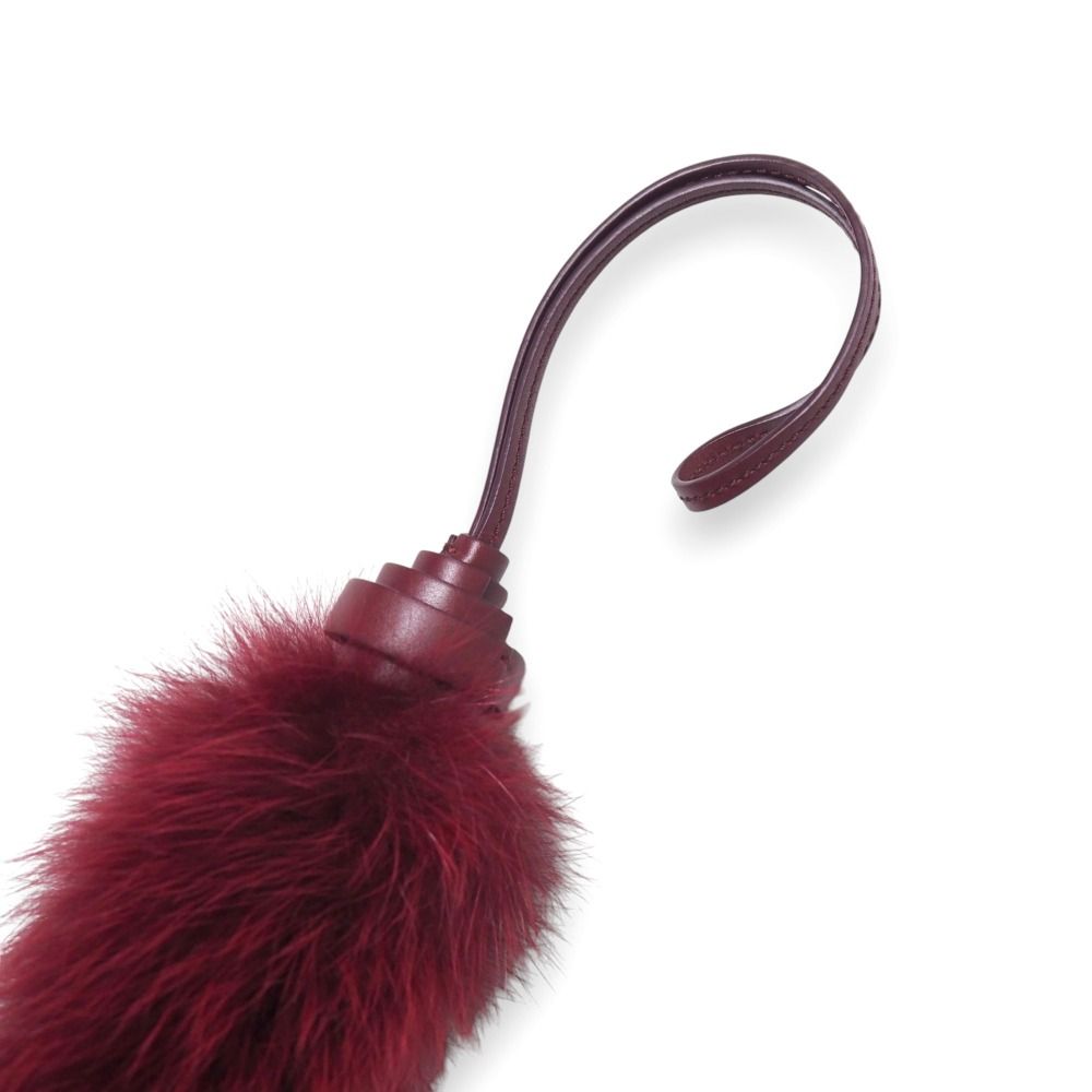 TOD’S トッズ PORTA CHIAVI GIRELLA CODA チャーム ファーチャーム レザー ロゴ キーホルダー ブランド古着 20250926 RA6145