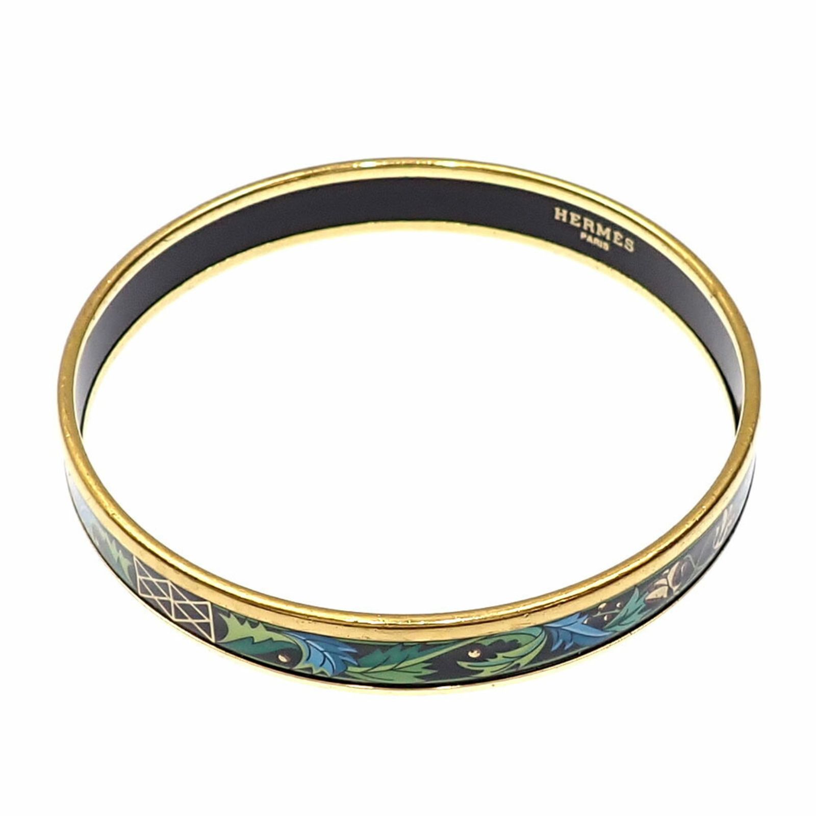 エルメス Hermes エルメス バングル エマイユ レディース GP ブラック グリーン ブルー