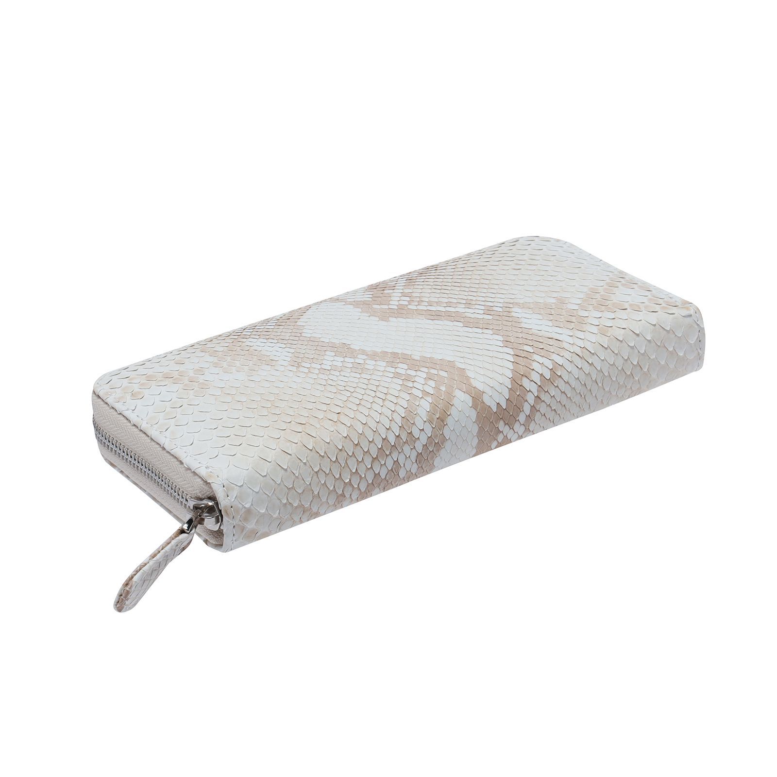 蛇革が織りなす至高 金運 財布 ホワイト ダイヤモンドパイソン 無双 長