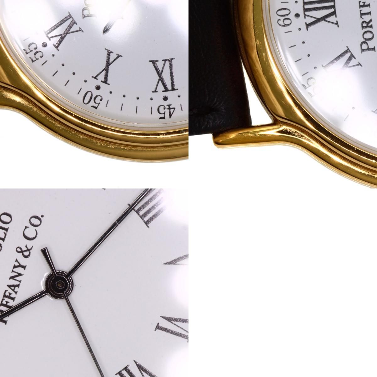 TIFFANY&Co. ティファニー ポートフォリオ 腕時計 GP 革 メンズ - メルカリ