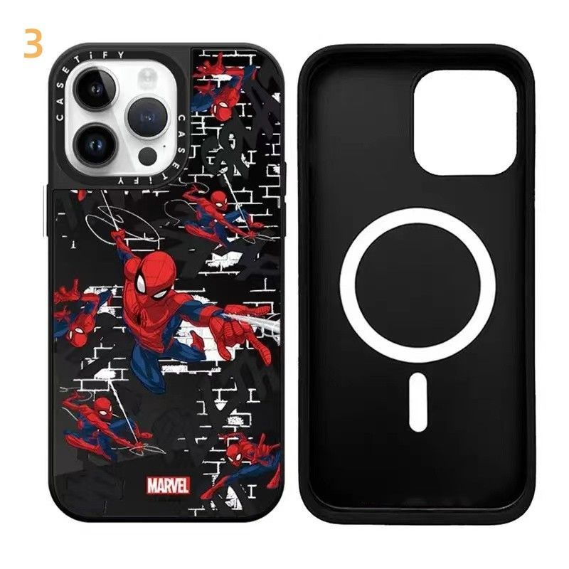 iPhoneケース CASETiFY×Spider-Man スマホケース magsafe対応 耐衝撃 iPhone15ケース ファッション iPhone14proケース iPhone13ケース 多機種対応