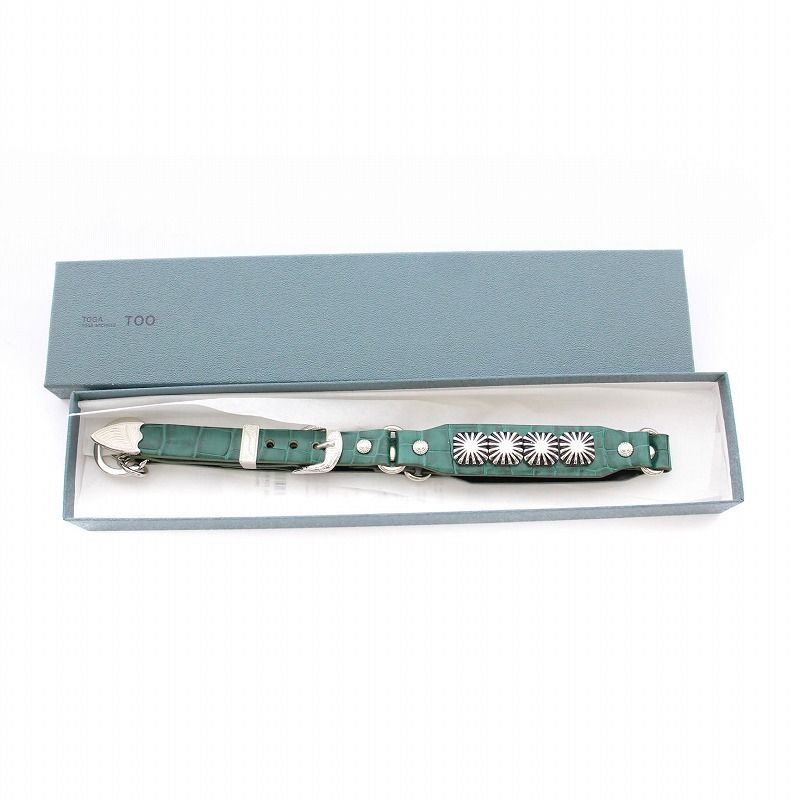 トーガ TOGA TOO Leather nylon phone strap 青 TOGA PULLA（トーガ