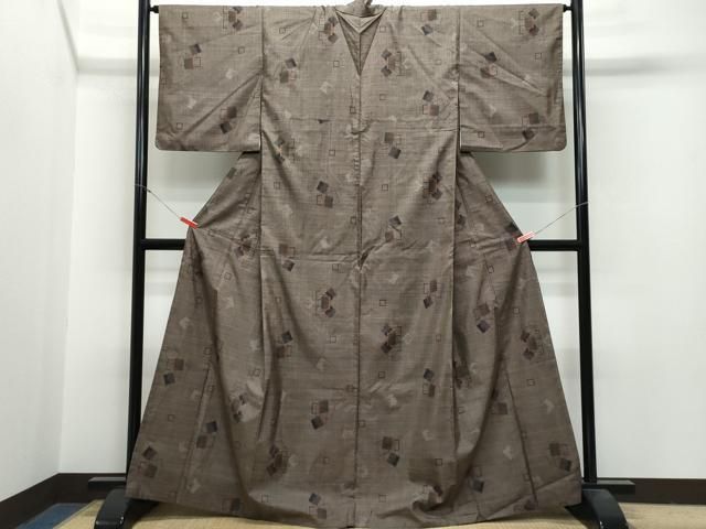 平和屋着物●本場大島紬　7マルキ　泥染め　吉祥文　正絹　逸品　CAAR8336vf 平和屋着物○本場大島紬 7マルキ 泥染め 吉祥文 正絹 逸品 CAAR8336vf