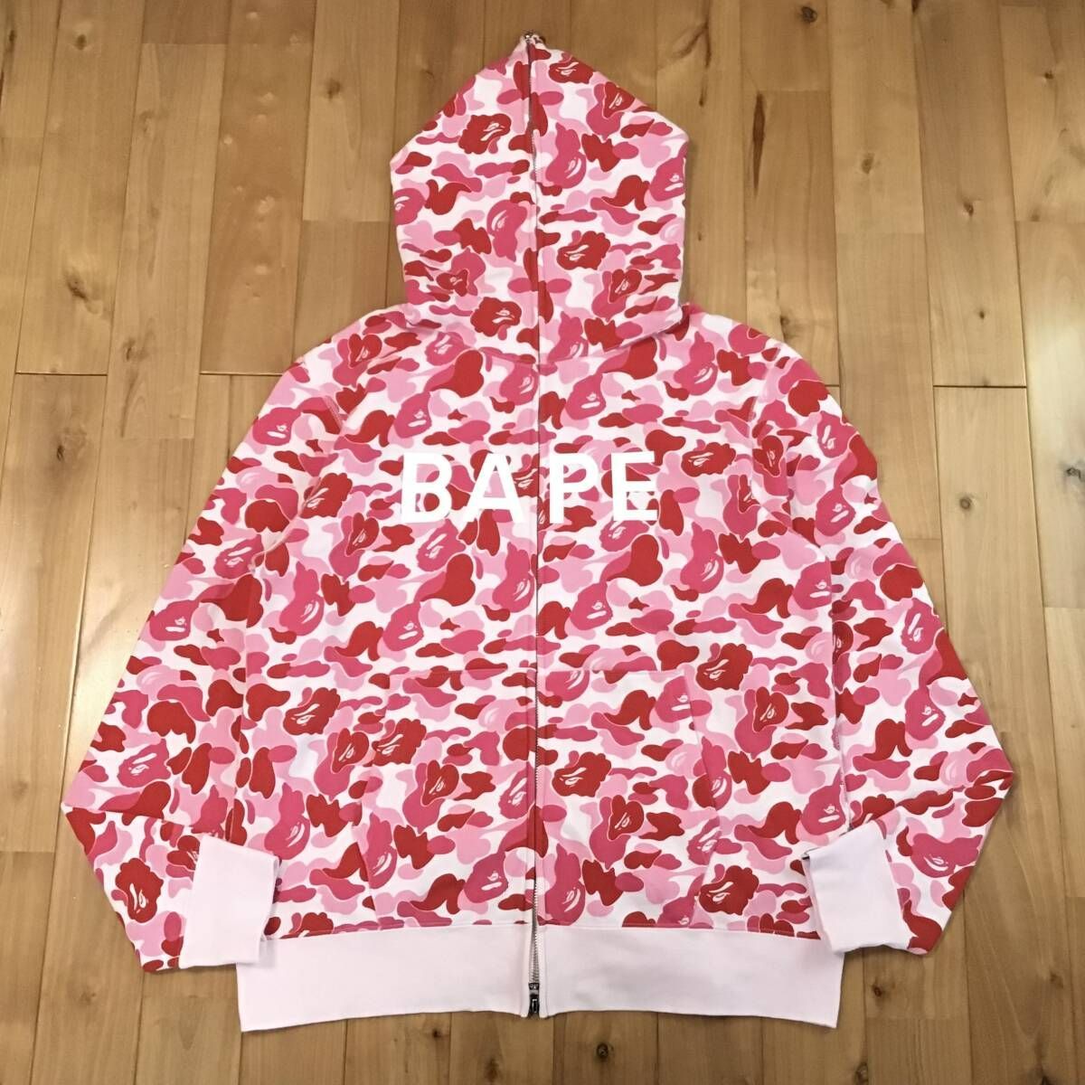 ★激レア★ APE abcカモ ピンク トラック ジャケット L ジャージ ABC camo green JERSEY track jacket Lサイズ a bathing ape