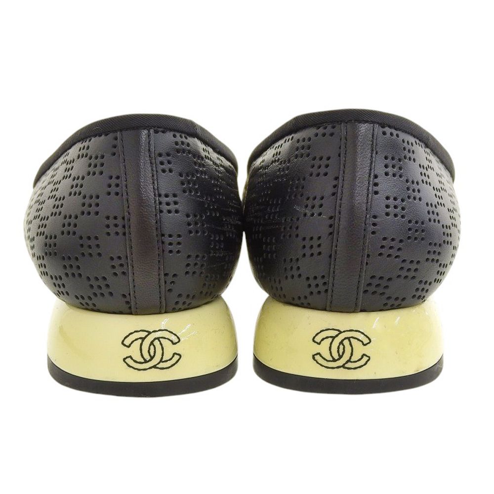CHANEL シャネル パンチングレザー ココマーク パンプス