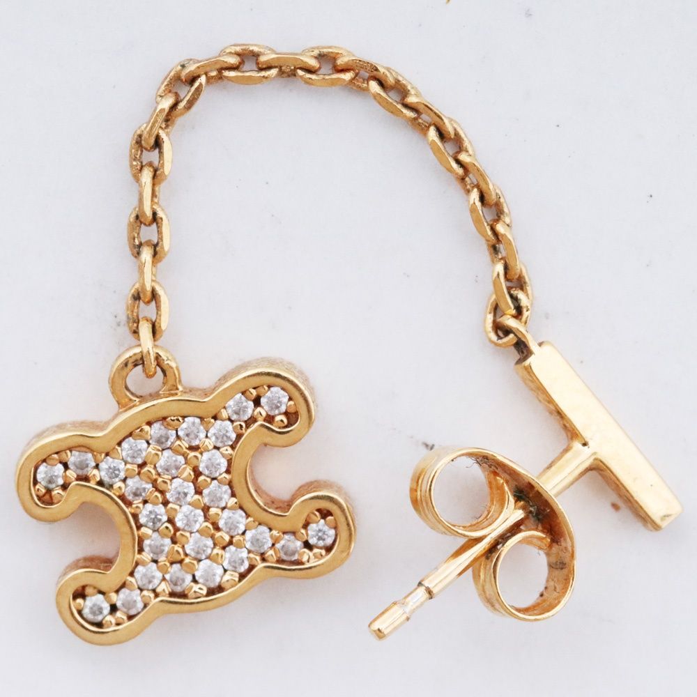 【CELINE】トリオンフ ゴールド ピアス 片耳 CELINE セリーヌ ピアス アクセサリー ジュエリー 小物