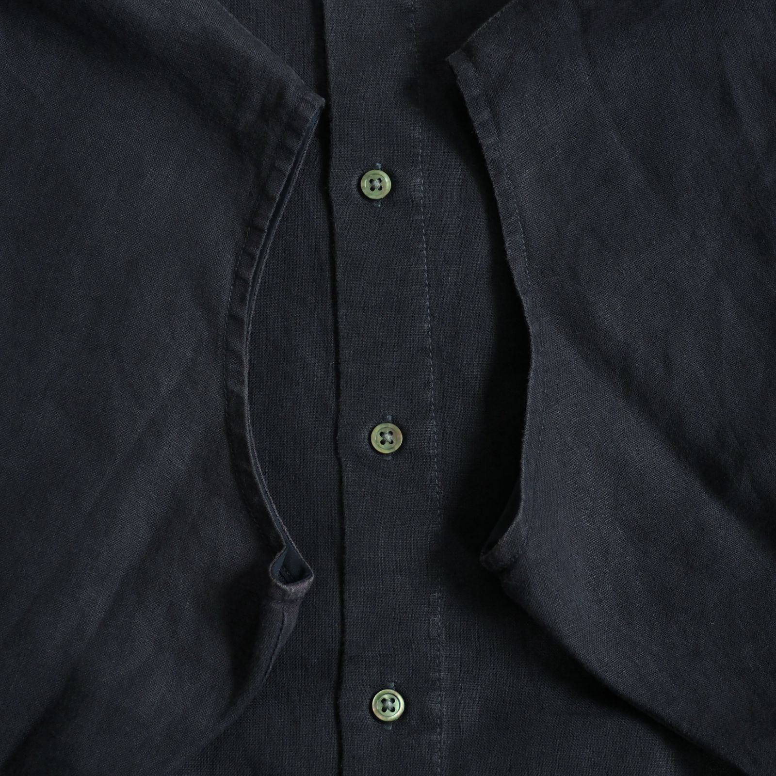 URBAN RESEARCH DOORS - リネン2WAYフレンチタックブラウス NAVY URBAN RESEARCH DOORS アーバンリサーチドアーズ】リネン2WAY