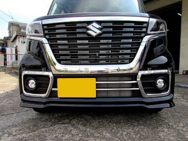 スペーシアカスタム MK53S ステンレスメッキフロントバンパーモール 
