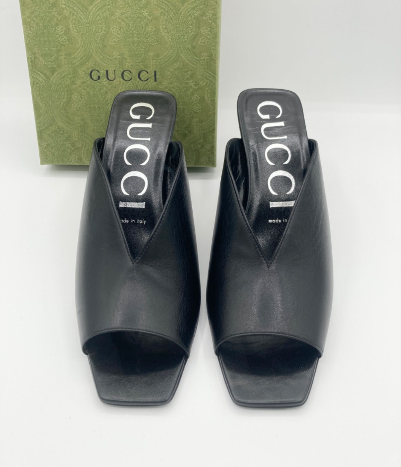 GUCCI グッチ ミッドヒール サンダル 39＋ 695309 - メルカリ
