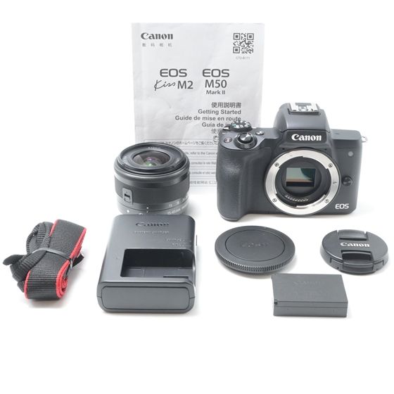 キヤノン Canon EOS Kiss M2 標準ズームレンズキット ブラック - メルカリ