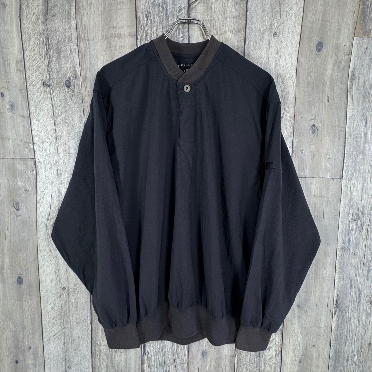 NIKE GOLF ナイキ ゴルフ ウェア ヘンリーネック プルオーバー ナイロン トレーナー ジャケット メンズ S サイズ