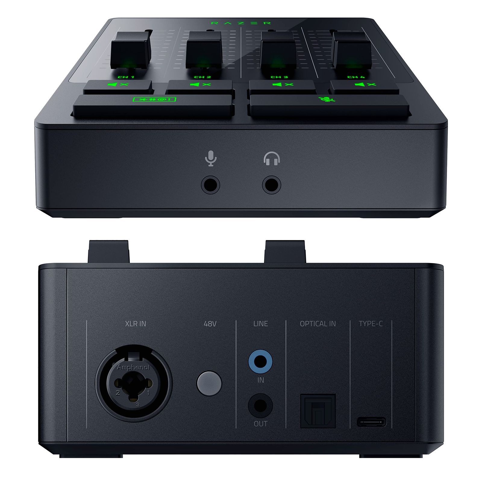 Razer Audio Mixer オーディオミキサー ミュートボタン付き ストリーミング配信 オーディオインターフェース 4チャンネル プリアンプ  XLR入力 USB接続 プラグ&プレイ グランドループアイソレーター2つ付属 Chroma RGB搭載 【日 - メルカリ