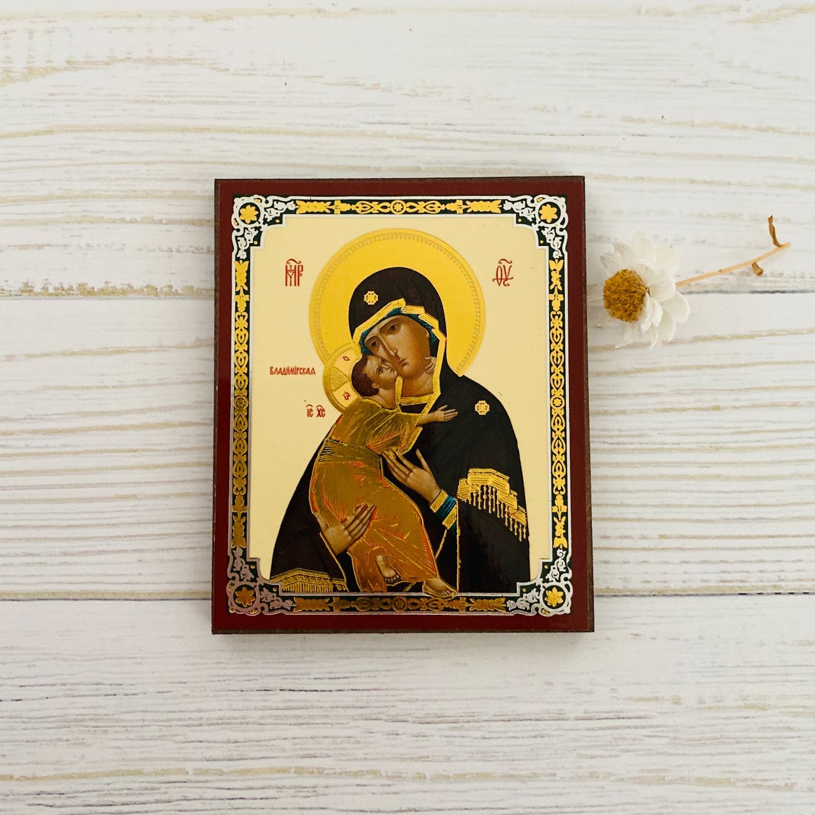 M170-3 隠れキリシタン肉筆板絵『ウラジーミルの生神女』 DD M170-3