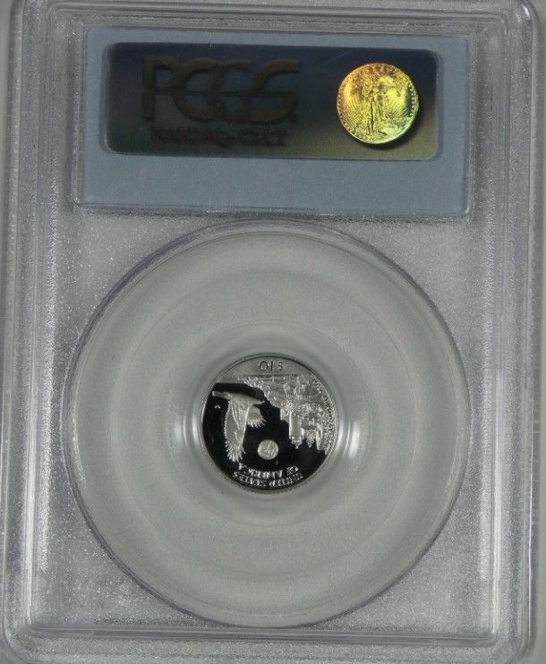 1998-W 10 American Platinum Statue of Liberty CERTIFIED PCGS PROOF 69 DCAM