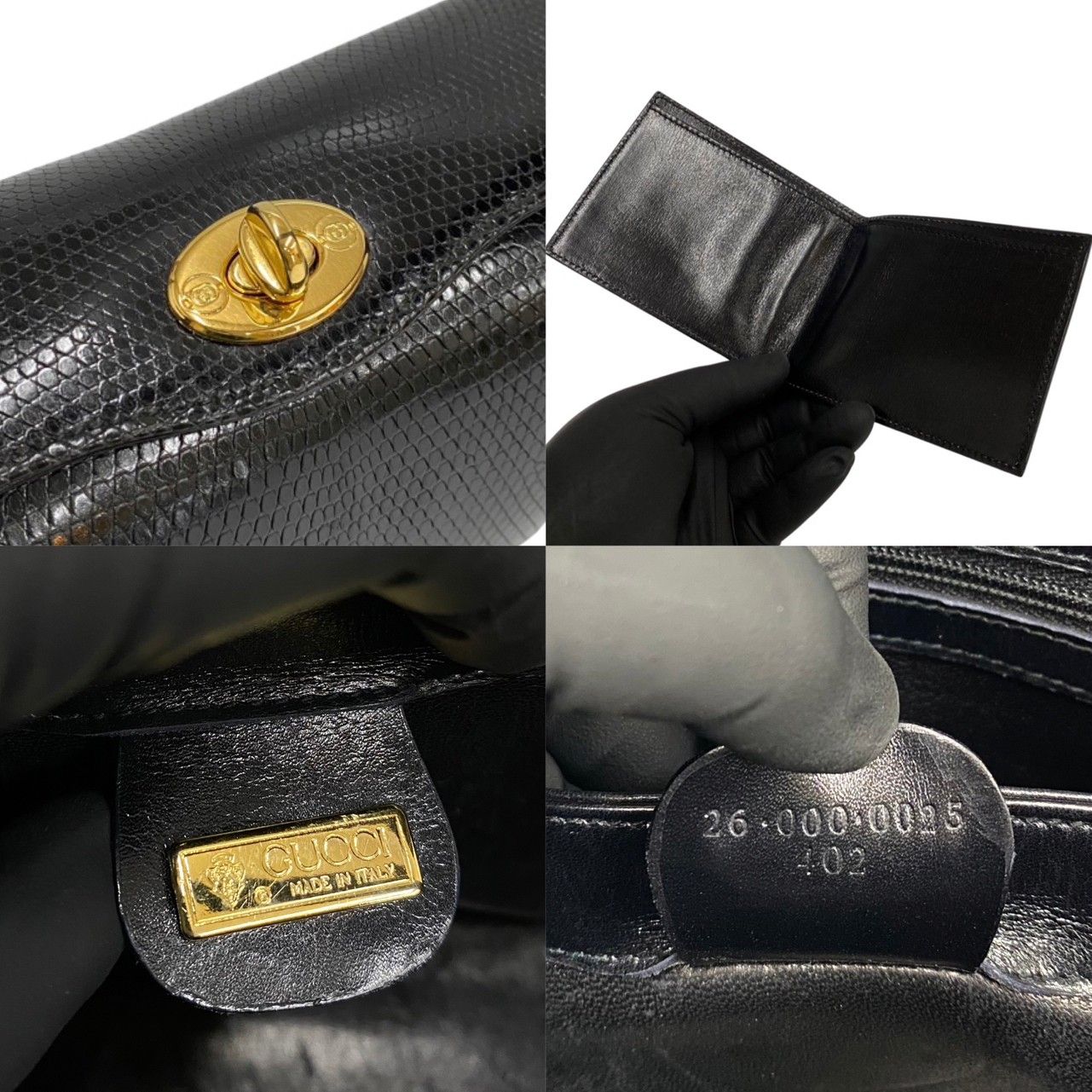 GUCCI オールドグッチ　GG型押しレザー ハンドバッグ 極 美品 GUCCI オールドグッチ グッチ ヴィンテージ ターン