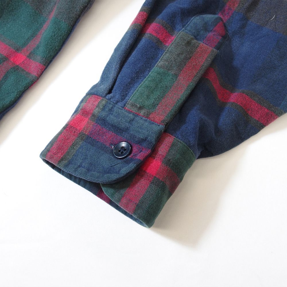 90s L.L.Bean CHAMOIS CLOTH SHIRT タータンチェック コットン 