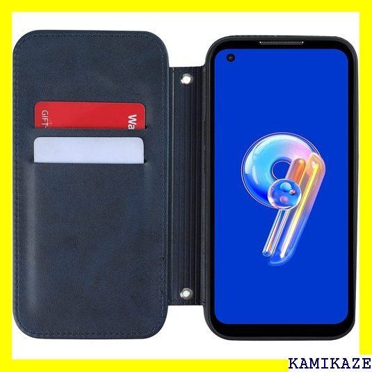 ☆ ASUS Zenfone 9 ケース 手帳型 ゼンフォ トロネイビー 638